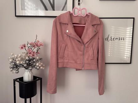 Lososová prechodná bundička, bershka,s