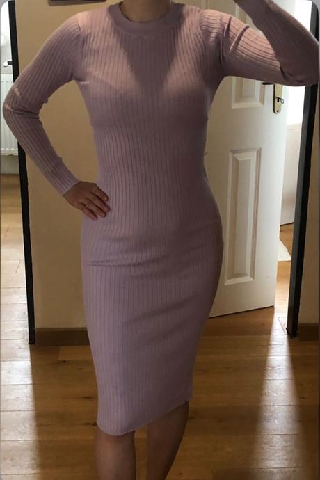 Bledofialové pleteninové šaty reserved s/36, reserved,36