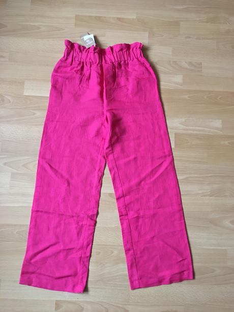 Ľanové nohavice monoprix, s