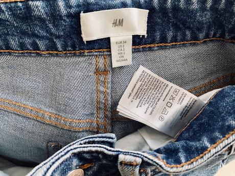 Šortky slim regular denim, h&m,34