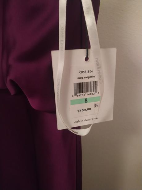 Calvin klein elegantné fialové šaty, calvin klein,m