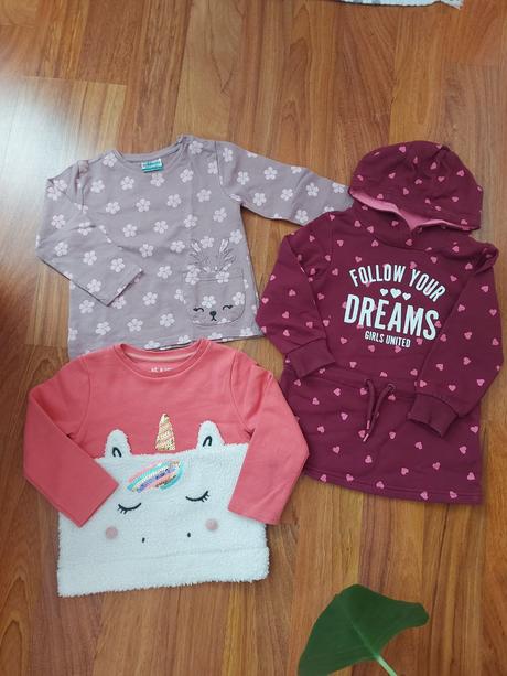 Mikiny + mikinové šaty 98, 98