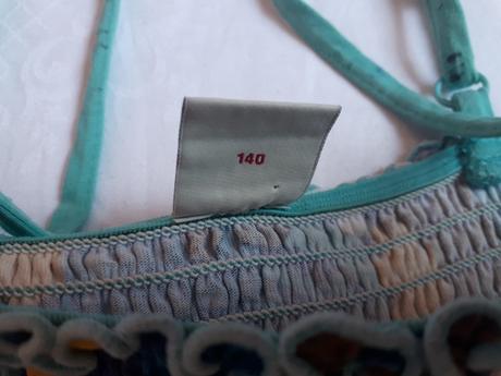 Modro - zelene saty na ramienka, s.oliver,134