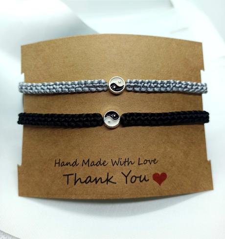 Náramky jing-jang pre pár, priateľov, 