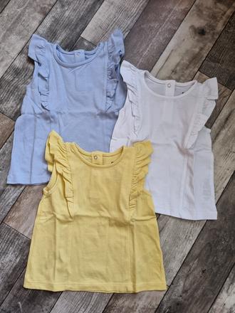 Letné tričká/šaty s volánikmi, f&f,62