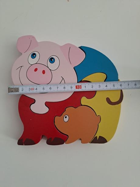 Drevené puzzle prasiatko, 