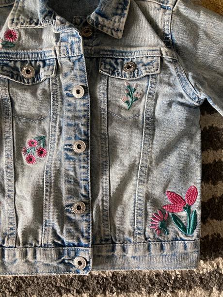 Rifľová bunda s výšivkami little kids, 122