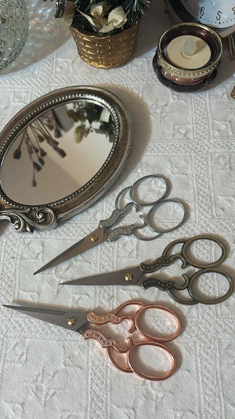 Bronzové vintage nožnice 13 cm,