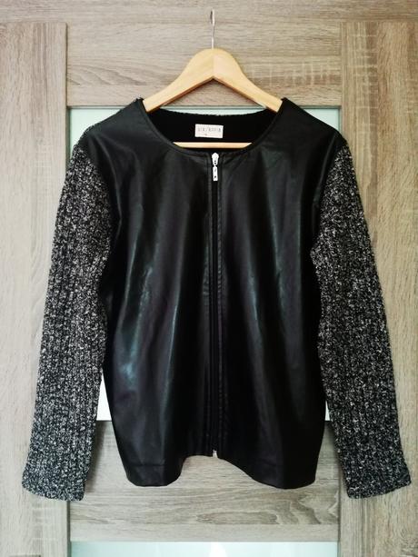 Koženkovo/pletená bundička, 42