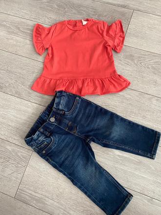 H&m červene tričko od 6 mesiaocv, h&m,74