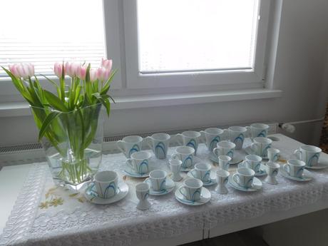 Porcelánová sada na čajík+kapučíno+kávičku-nová, 