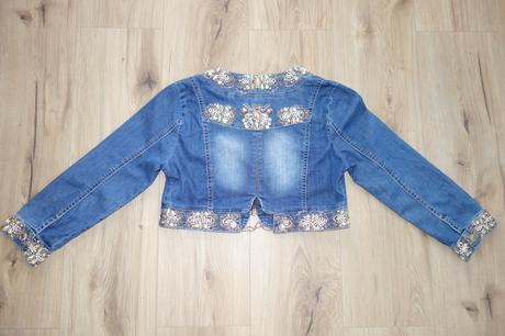 Exkluzívne rifľové bolero, s