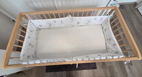 Detská drevená postieľka, šírka (cm): 60,dĺžka (cm): 120