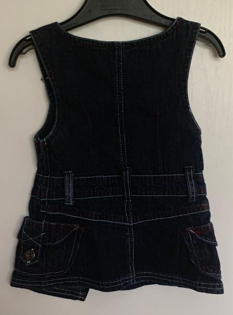 Tiktak rifľové dievčenské šaty, 86