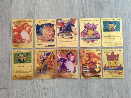 Zlaté pokémon karty,