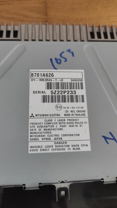 Autorádio mitsubishi lancer, 