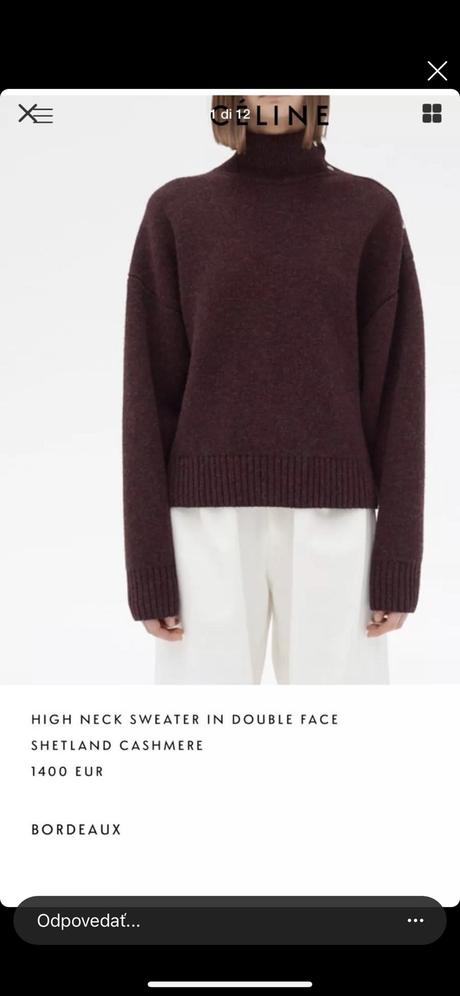 Celine oversized kašmírovy xs, xs