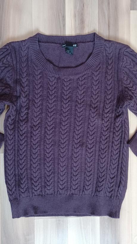 Fialový sveter, h&m,xs