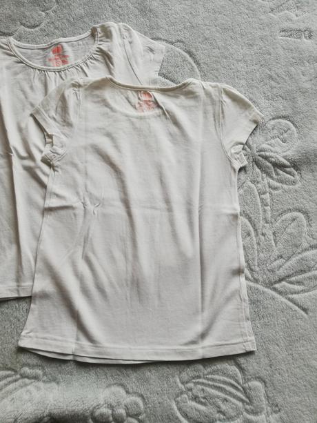 Biele tričká 2x, h&m,98
