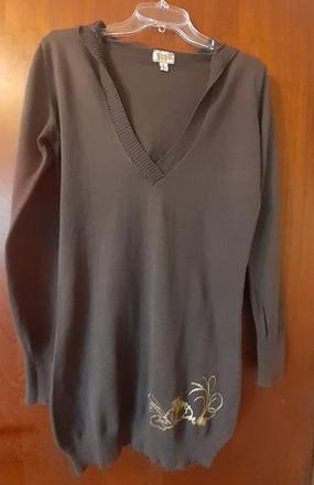 Predĺžený pulóver s kapucňou, l