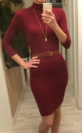 Vínové šaty forever 21, m