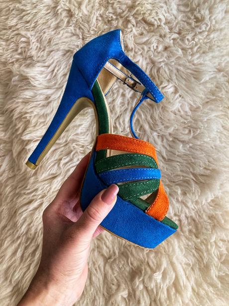 Dámske semišové topánky na platforme, 37