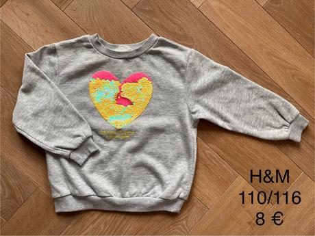 Mikina so srdiečkom, h&m,110