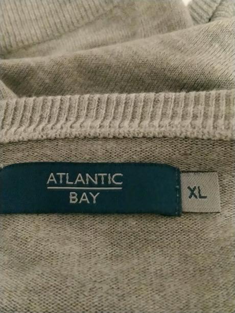 Pánsky sivý tenký acrylový pulóver, atlantic bay, xl