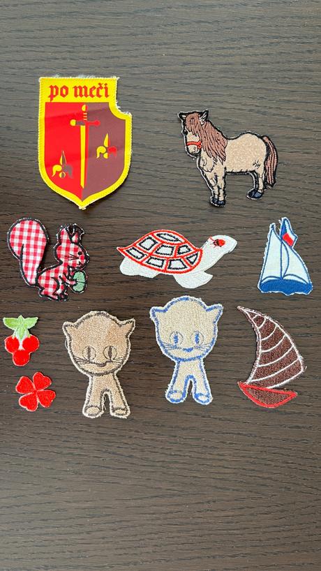 Retro detské záplaty na šitie, 