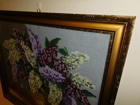 Orgován obraz vyšívaný, 56 x 66 cm,, 