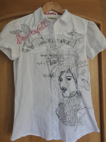 Desigual original krasna damska letna kosela s/m, desigual,m