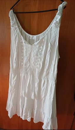 Damske biele šaty z viskózy xxxl, bonprix,xxl