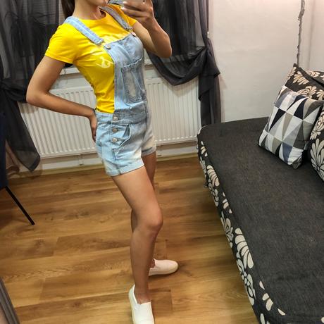 Šortky na traky svetlé, s