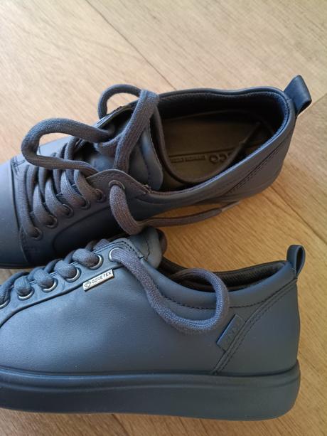 Celokožené topánky ecco gore tex, ecco,36