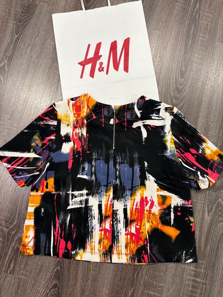 H&m štýlovy farebný top č.m, h&m,m