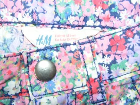 Kvietkavé šortky zn. h&m, h&m,116