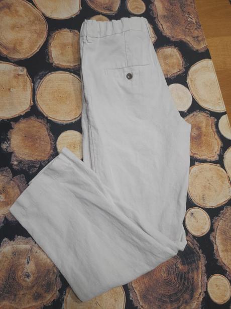Elegantné nohavice ľanové 164, h&m,164