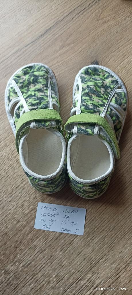 Papučky jonap barefoot, jonap,27