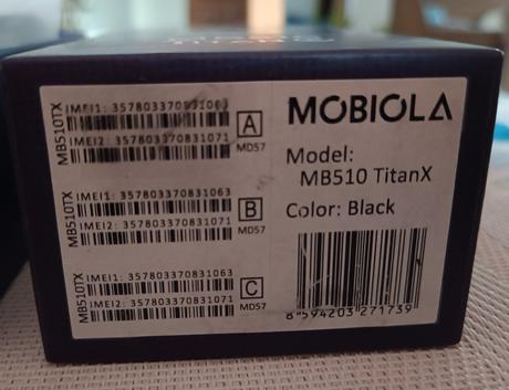 Mobil mobiola mb510 titanx čierny,