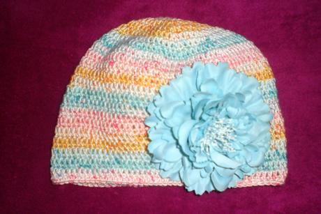 Nové detské čiapočky s kvetom , 116