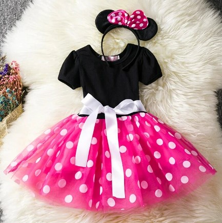 Kostym myška minnie mause tutu šaty + čelenka,