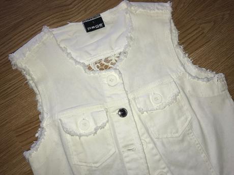 Biela vesta s čipkou, gate,s