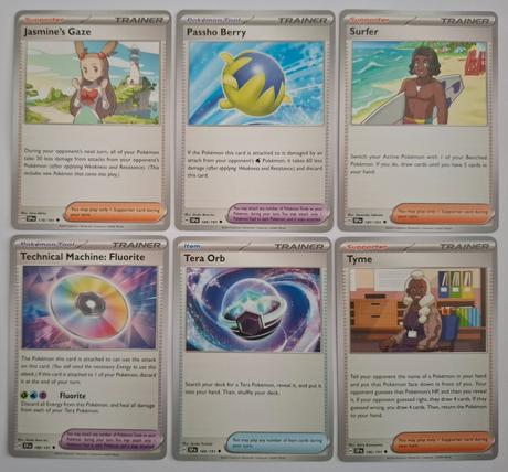 Pokémon karty "surging spark's" (6), 