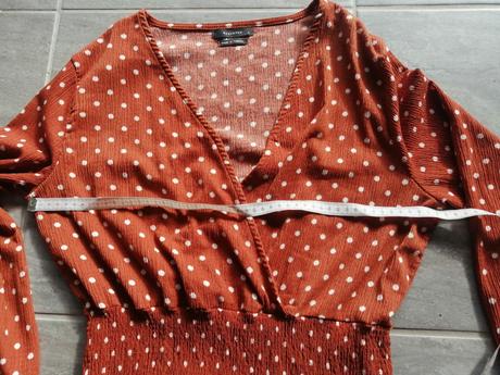 Hrdzavohnedé bodkované šaty reserved, vl, reserved,l