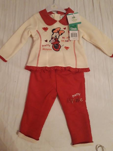 Teplý dievčenský set minnie mouse, disney,74