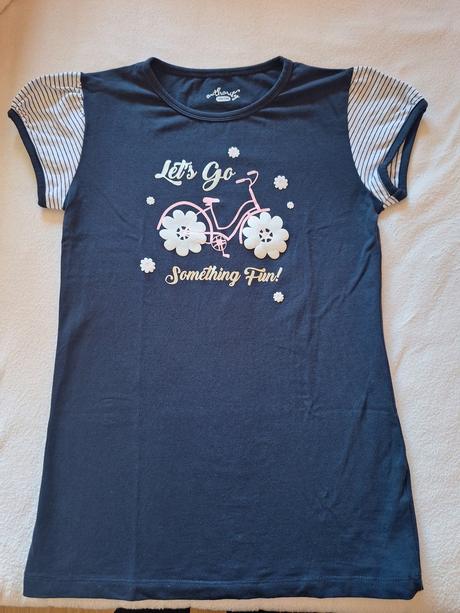 Dievčenské predĺžené tričko krátky rukáv, authority,146