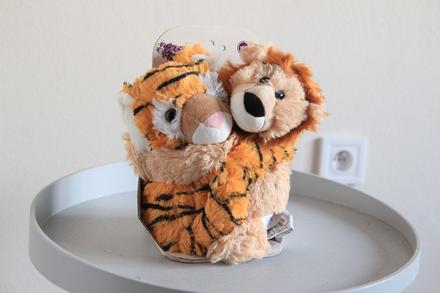 Warmies hrejivý plyšák - pár - tiger a lev do mikr, 