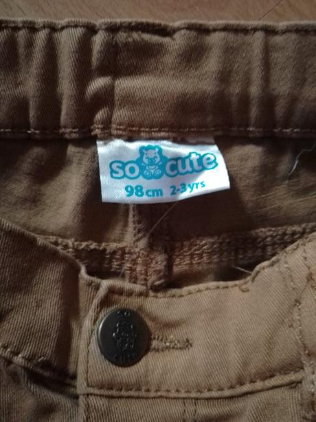 Svetlo hnedé nohavice 2-3r., 98