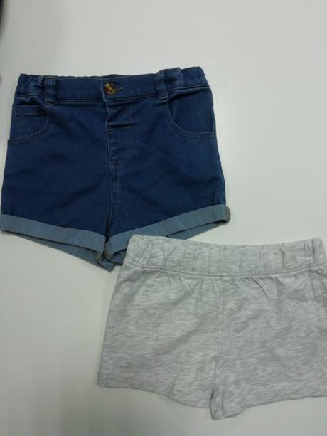 Bavlnené rifľové kraťasy, primark,92