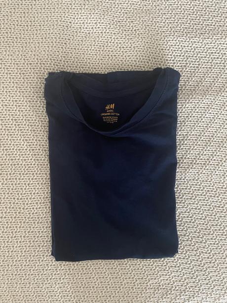 Predám tmavomodré tričko hm, h&m,158
